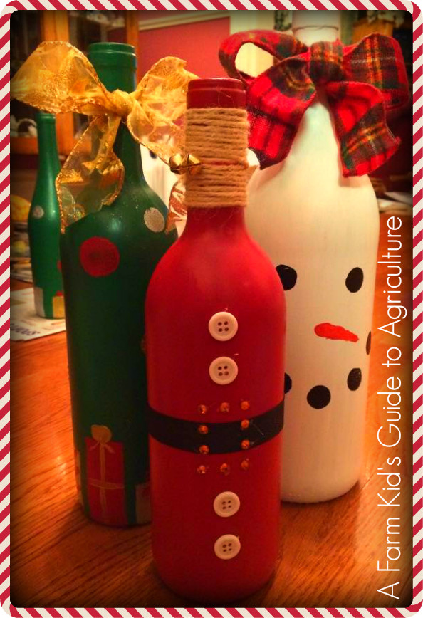 DIY Wine Bottle Christmas Decoration
 Wine Bottle DIY Santas and Snowmen and Christmas Trees