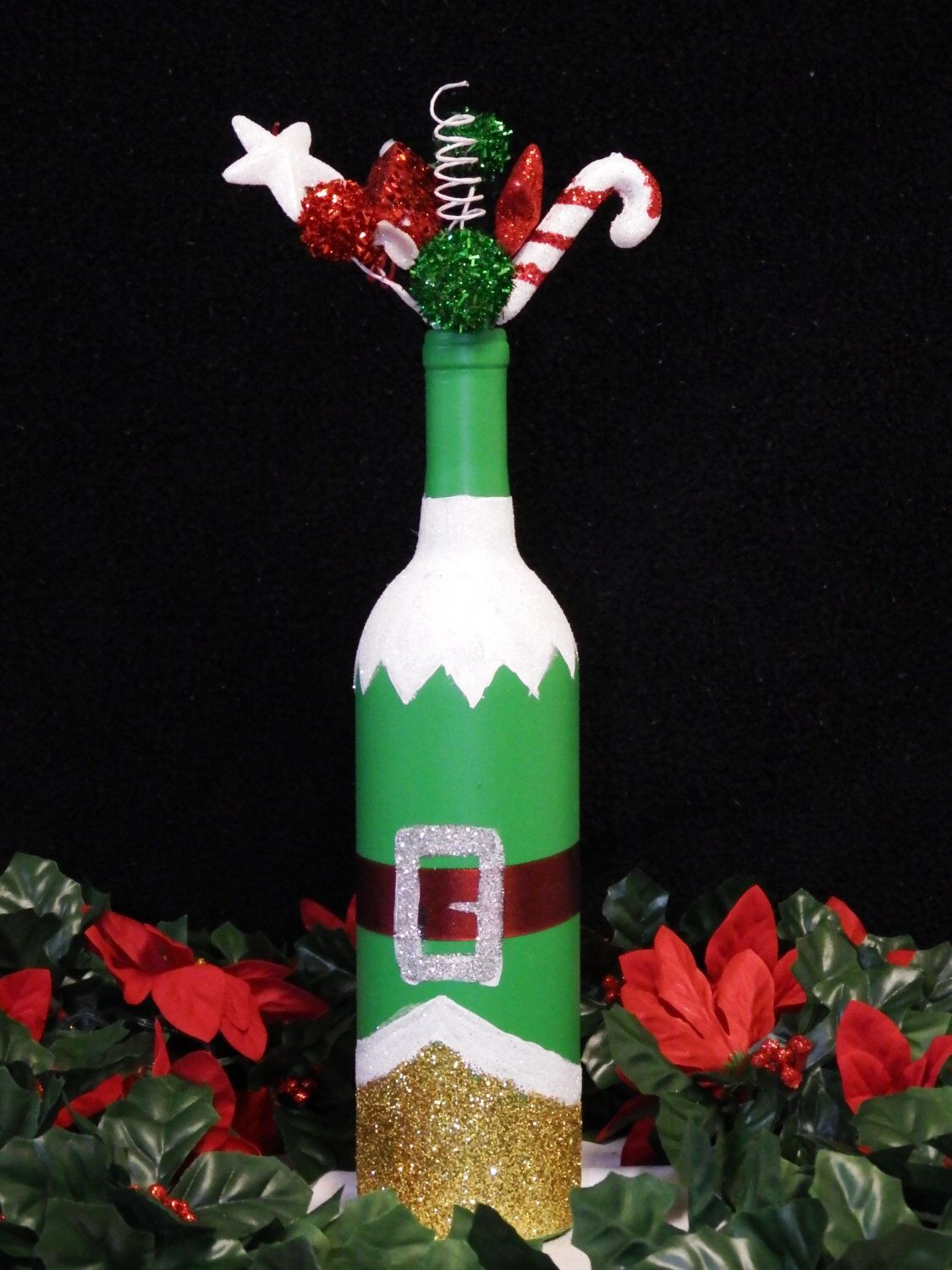 DIY Wine Bottle Christmas Decoration
 Elf Wine Bottle Christmas Decorations A personal favorite