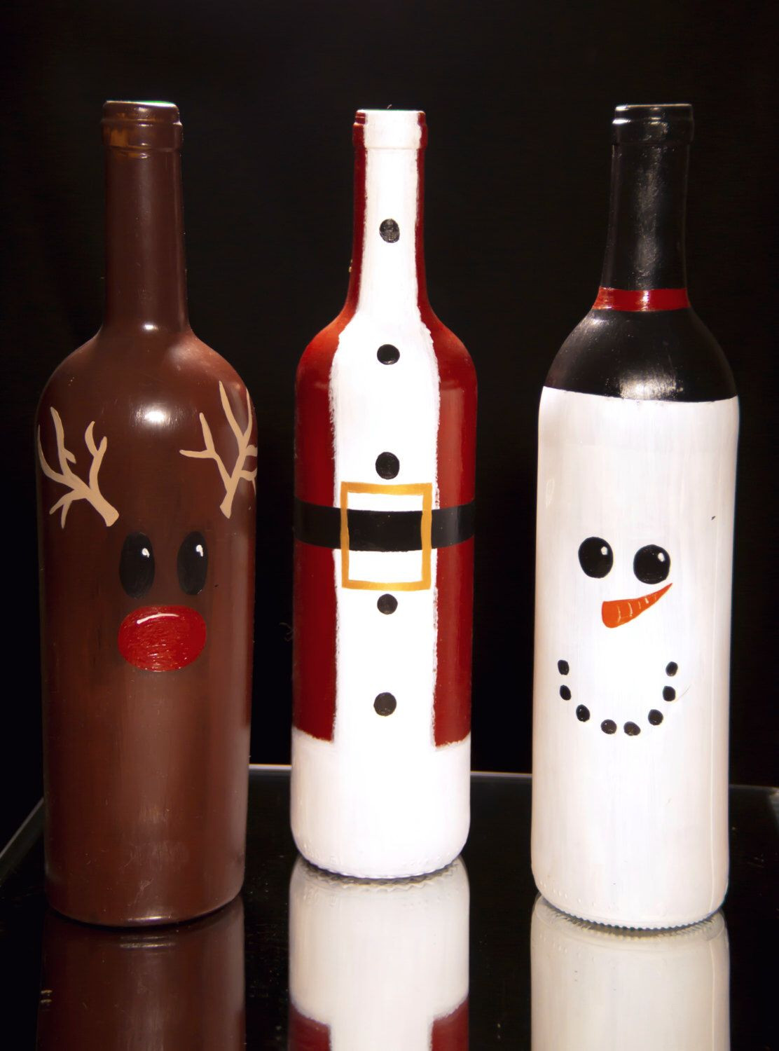 DIY Wine Bottle Christmas Decoration
 Christmas Wine Bottle Decorations DIY Etsy