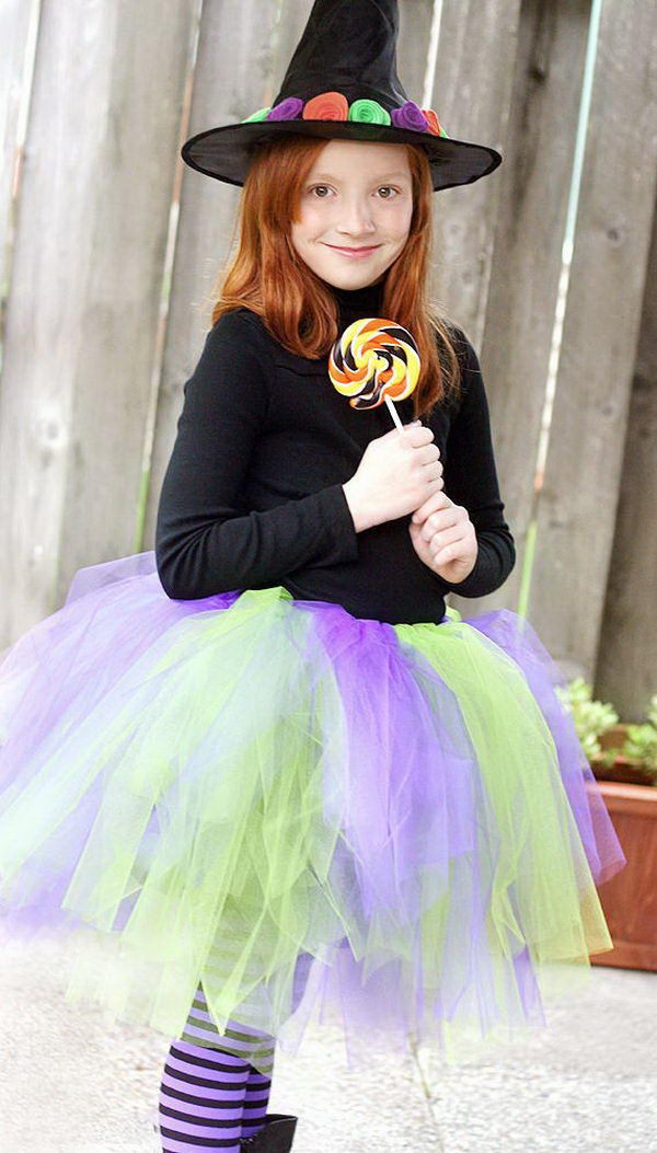DIY Witch Costume For Kids
 50 Creative Homemade Halloween Costume Ideas for Kids