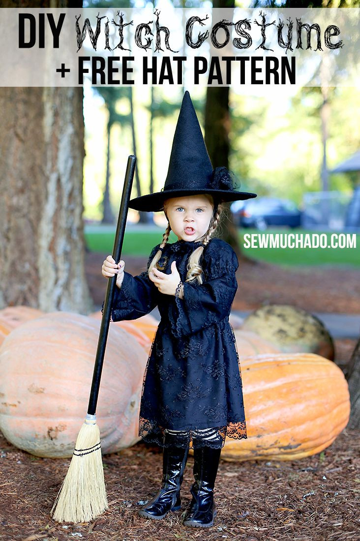 DIY Witch Costume For Kids
 Free Witch Hat Pattern DIY Witch Costume