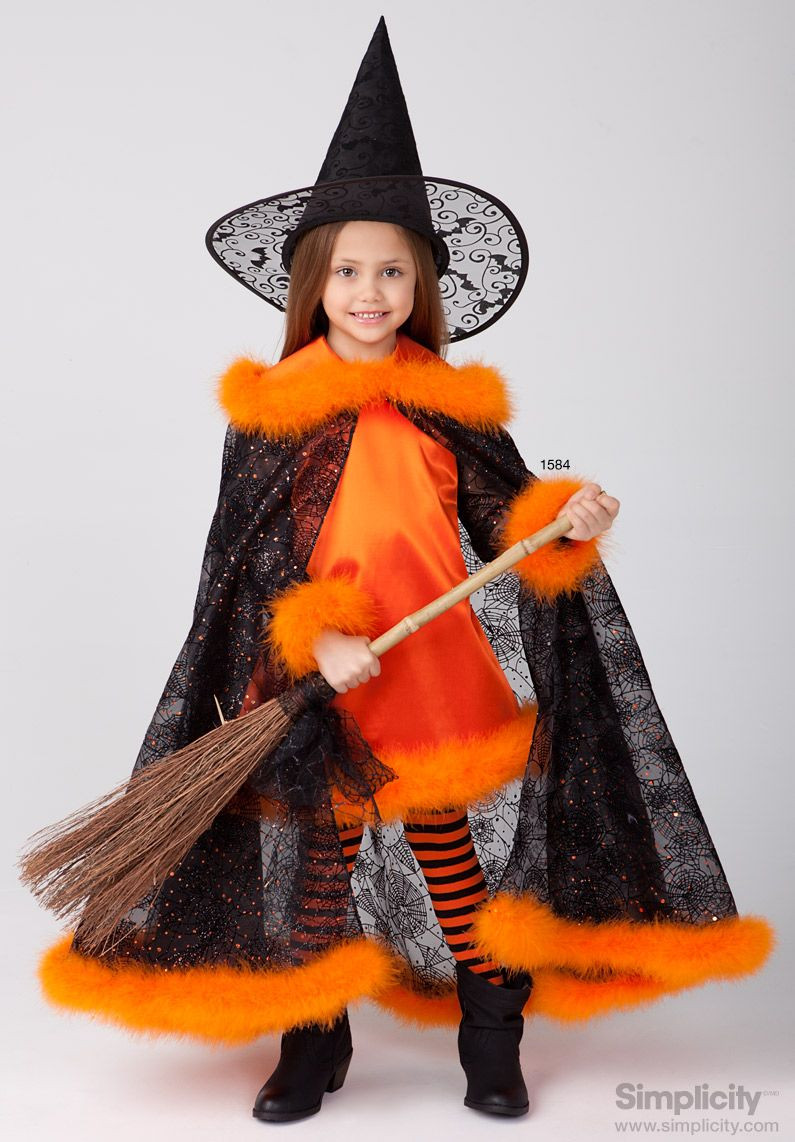 DIY Witch Costume For Kids
 Orange and Black Witch Costume perfect for your child