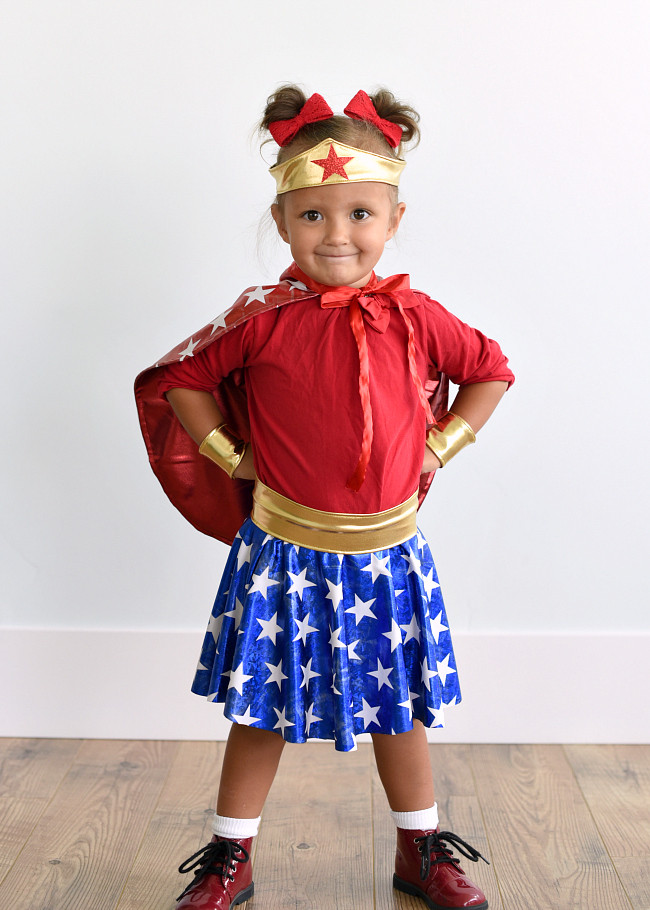 DIY Wonder Woman Costume For Kids
 Wonder Woman Costume Pattern for Kids Crazy Little Projects