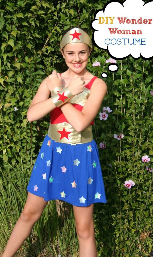 DIY Wonder Woman Costume For Kids
 26 Darling DIY Kids Costumes to Make [free patterns]