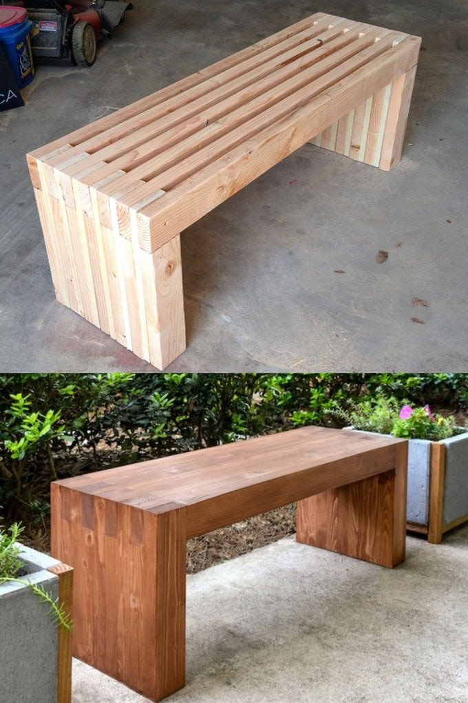 DIY Wood Bench
 21 Gorgeous Easy DIY Benches Indoor & Outdoor A Piece
