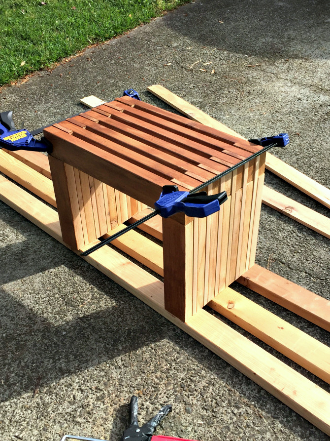 DIY Wood Bench
 Rustic Cedar Bench Great Outdoors Challenge DIY