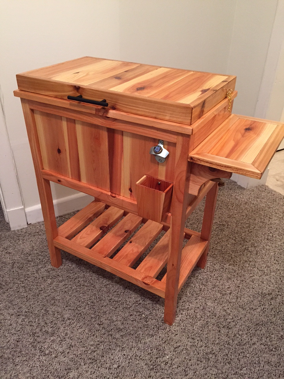 DIY Wood Cooler
 wooden cooler stand
