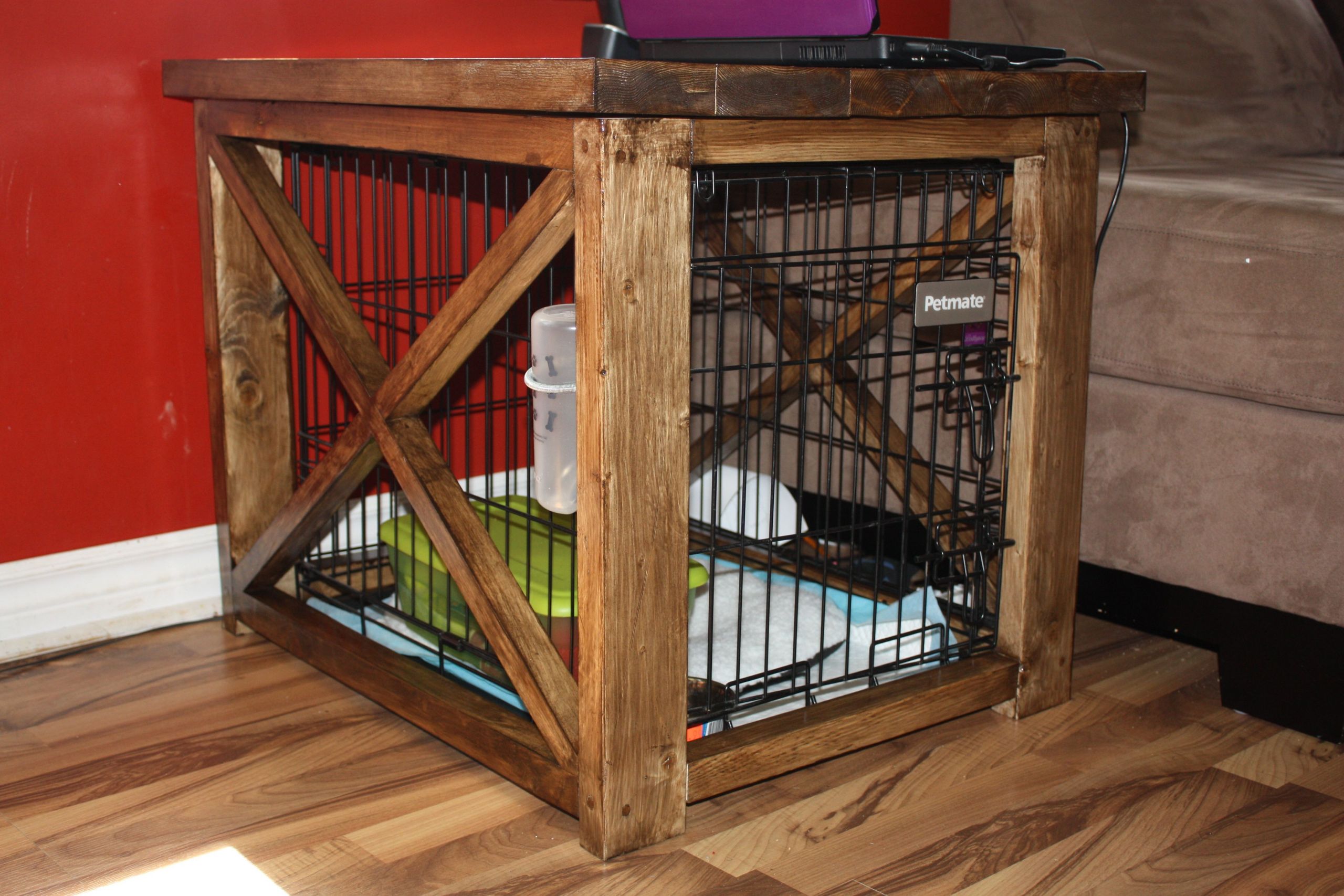 DIY Wood Dog Crate Cover
 diy dog crate covers