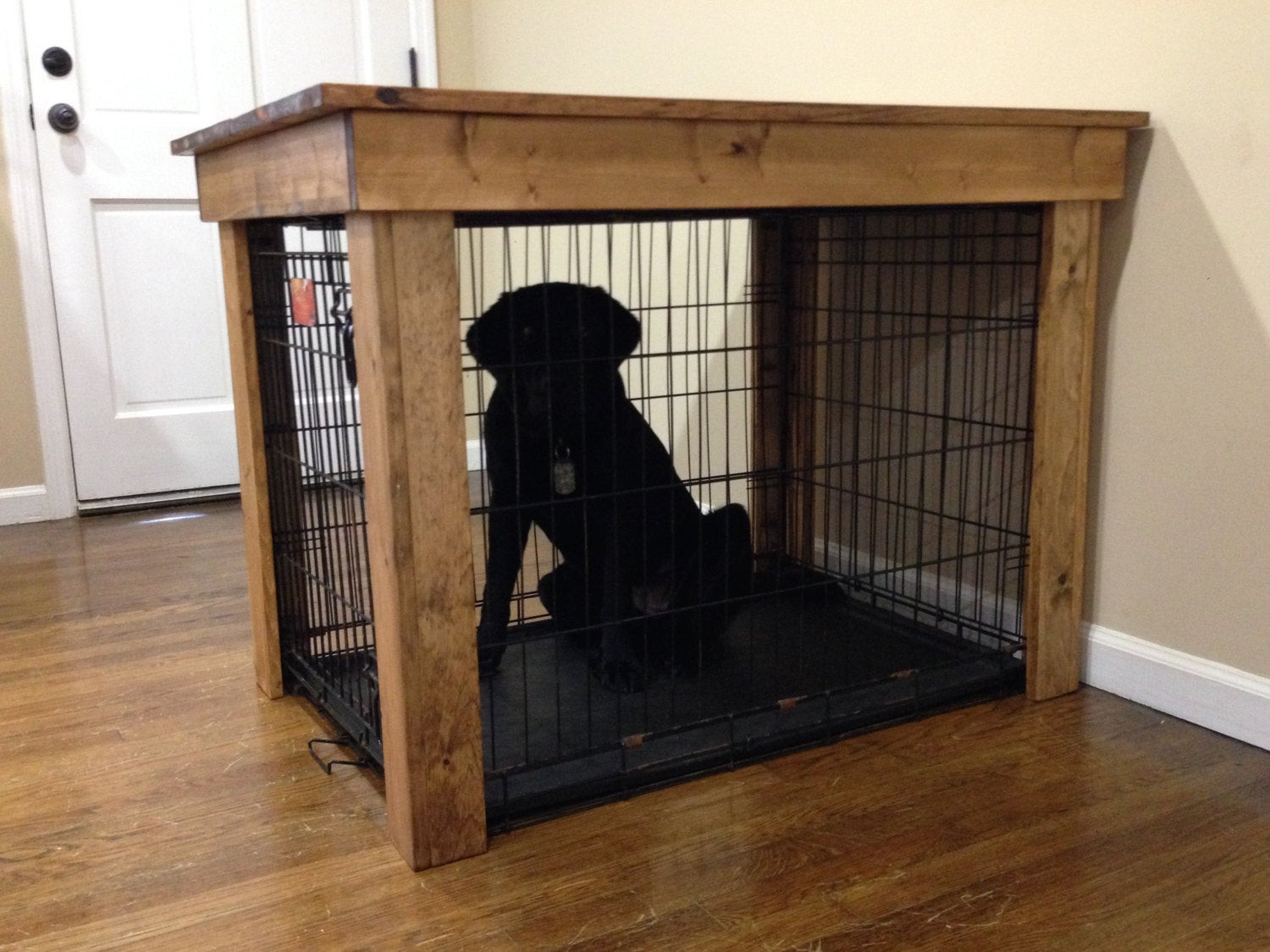 DIY Wood Dog Crate Cover
 Dog Crate Cover Pet Crate Cover Dog Crate by CratesAndPine