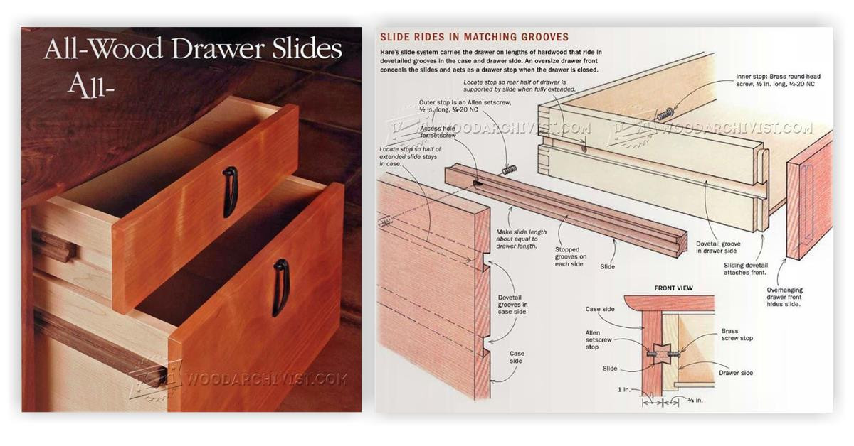DIY Wood Drawer Slides
 DIY Wooden Drawer Slides • WoodArchivist