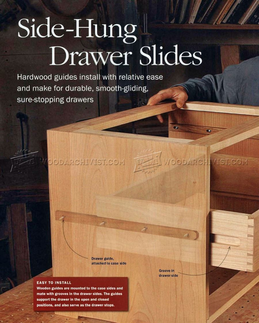 DIY Wood Drawer Slides
 2841 DIY Wooden Drawer Slides Drawer Construction in