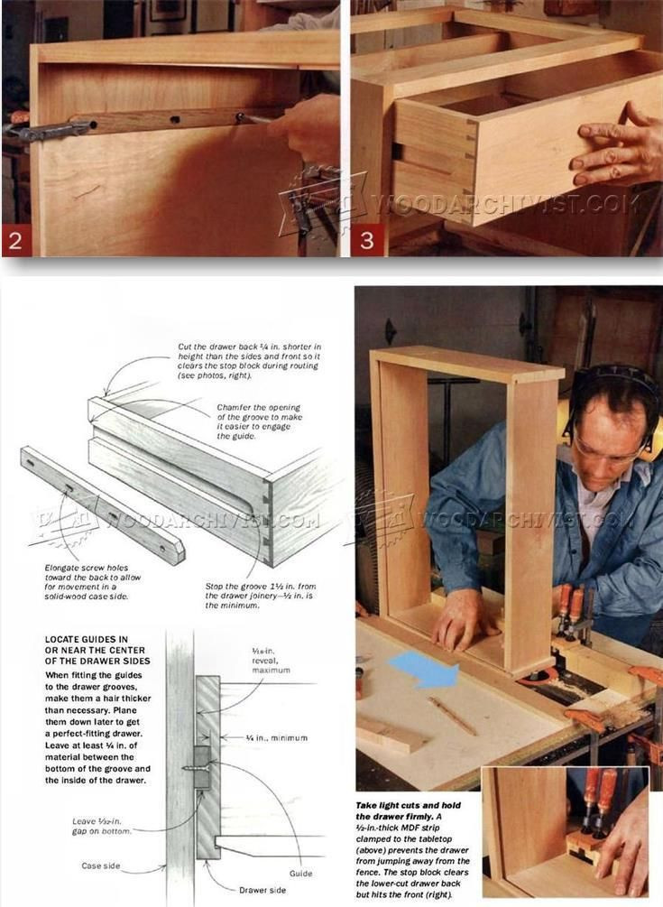 DIY Wood Drawer Slides
 DIY Wooden Drawer Slides Drawer Construction and