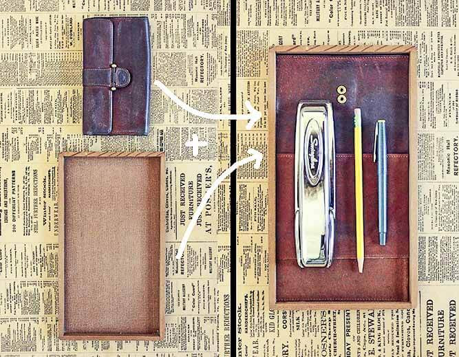 DIY Wood Gifts For Him
 DIY Gift For Him Upcyled Leather Catchall Tray