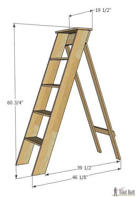 DIY Wood Ladder
 DIY Decorative "Vintage" Wood Ladder Her Tool Belt