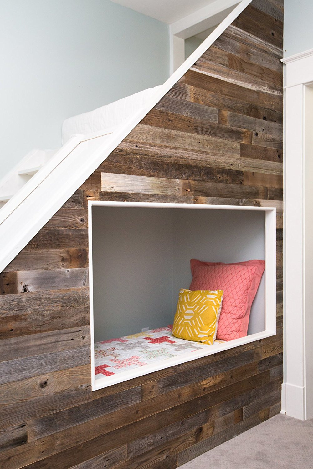 DIY Wood Paneling Walls
 DIY Reclaimed Barn Wood Wall Just peel and stick to apply