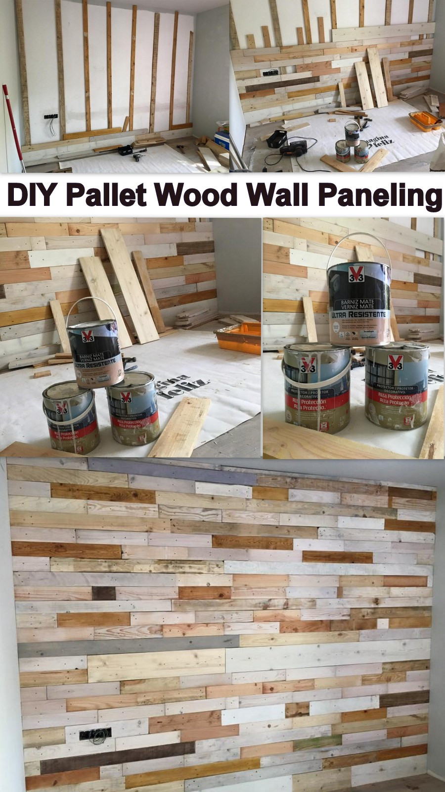 DIY Wood Paneling Walls
 DIY Pallet Wood Wall Paneling