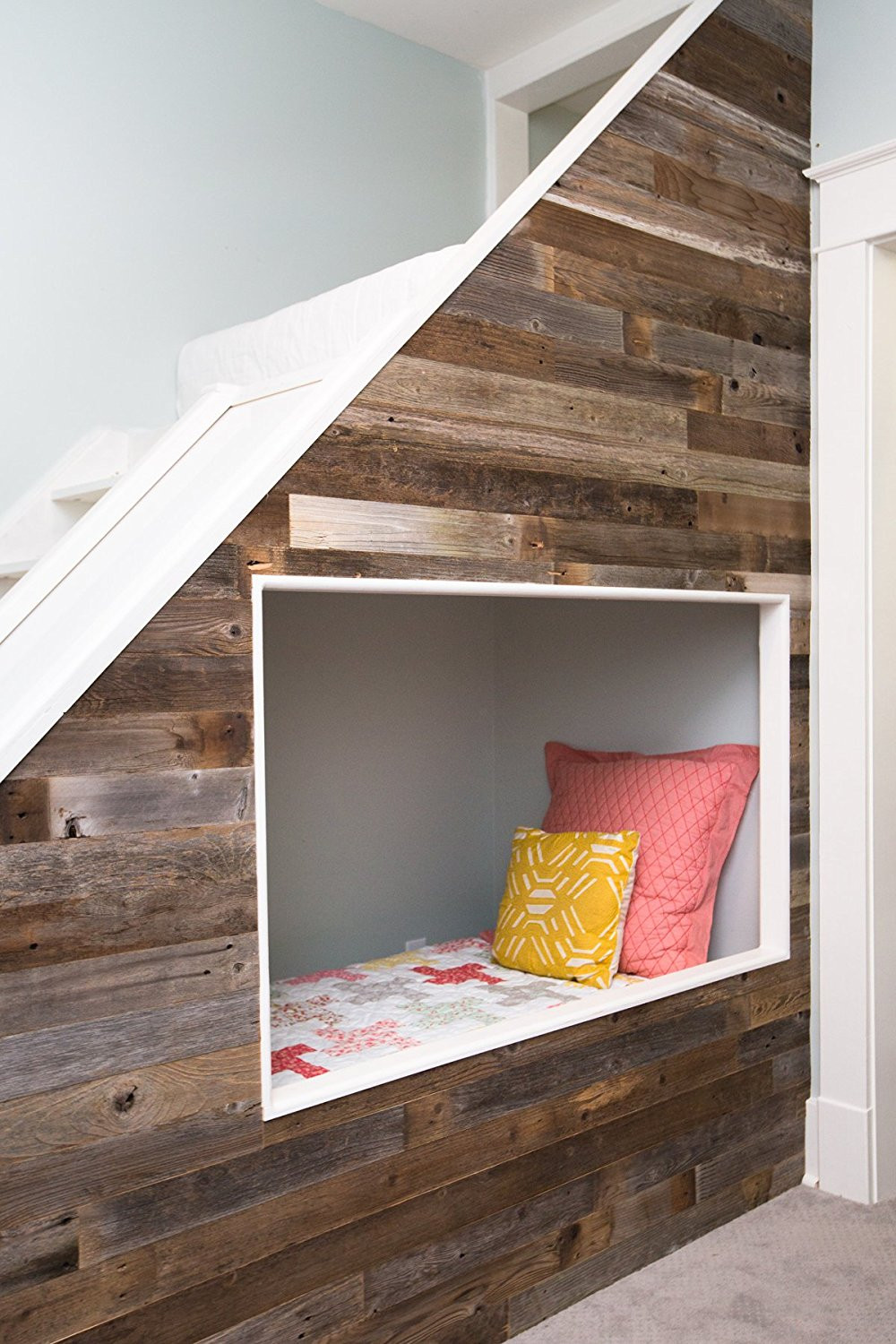 DIY Wood Plank Walls
 DIY Reclaimed Barn Wood Wall Just peel and stick to apply