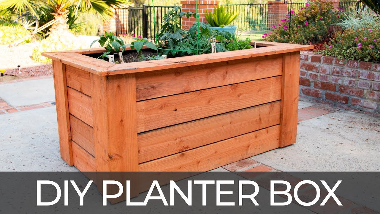 DIY Wood Planter Box Plans
 DIY Raised Planter Box w Hidden Wheels