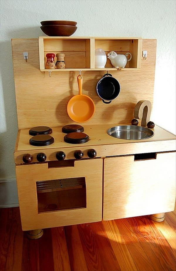 DIY Wood Play Kitchen
 10 DIY Play Kitchen Sets