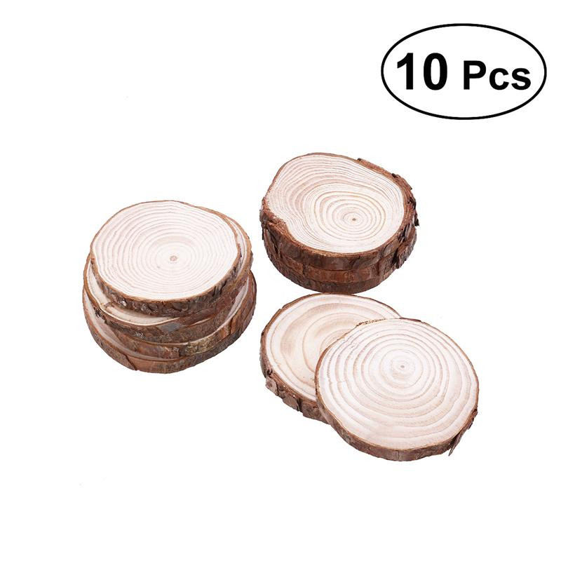 DIY Wood Slices For Wedding
 10pcs 8 9CM Wood Log Slices Discs for DIY Crafts Wedding