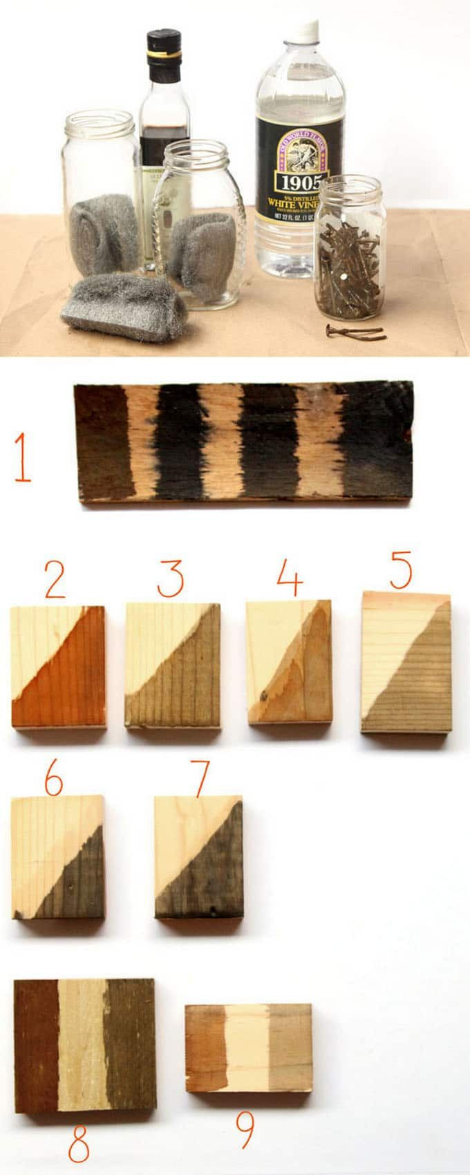 DIY Wood Stain Colors
 Make Wood Stain 7 Ways A Piece Rainbow