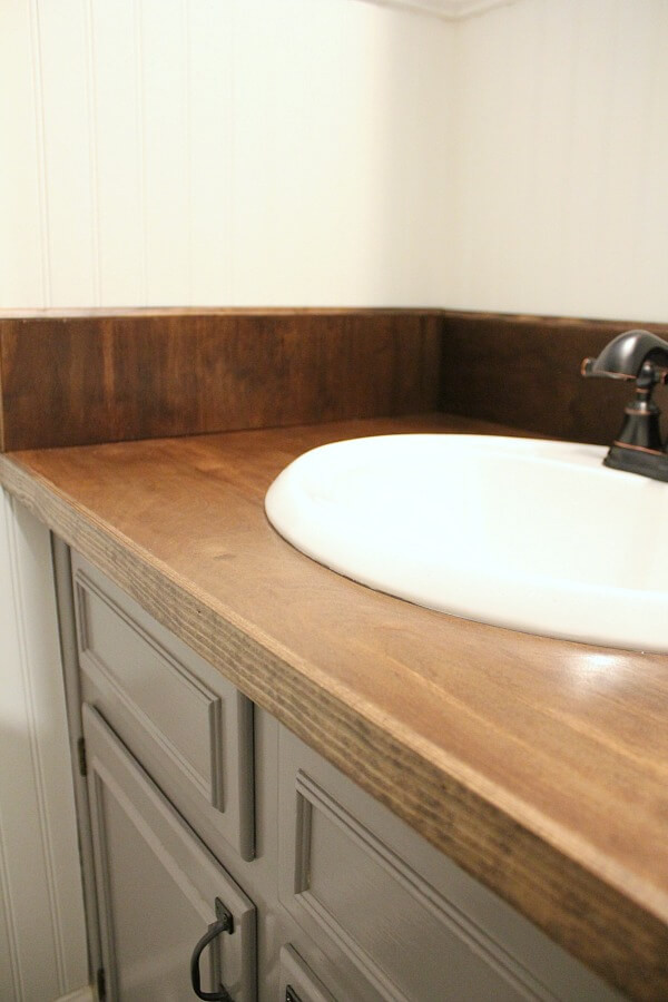 DIY Wood Vanity Top
 DIY Wood Bathroom Countertop An easy way to Change your