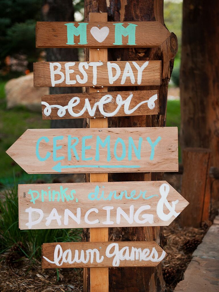 DIY Wood Wedding Signs
 21 Pretty DIY Wedding Signs