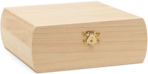 DIY Wooden Box With Hinged Lid
 Amazon Wooden Box DIY Wood Box with Hinged Lid