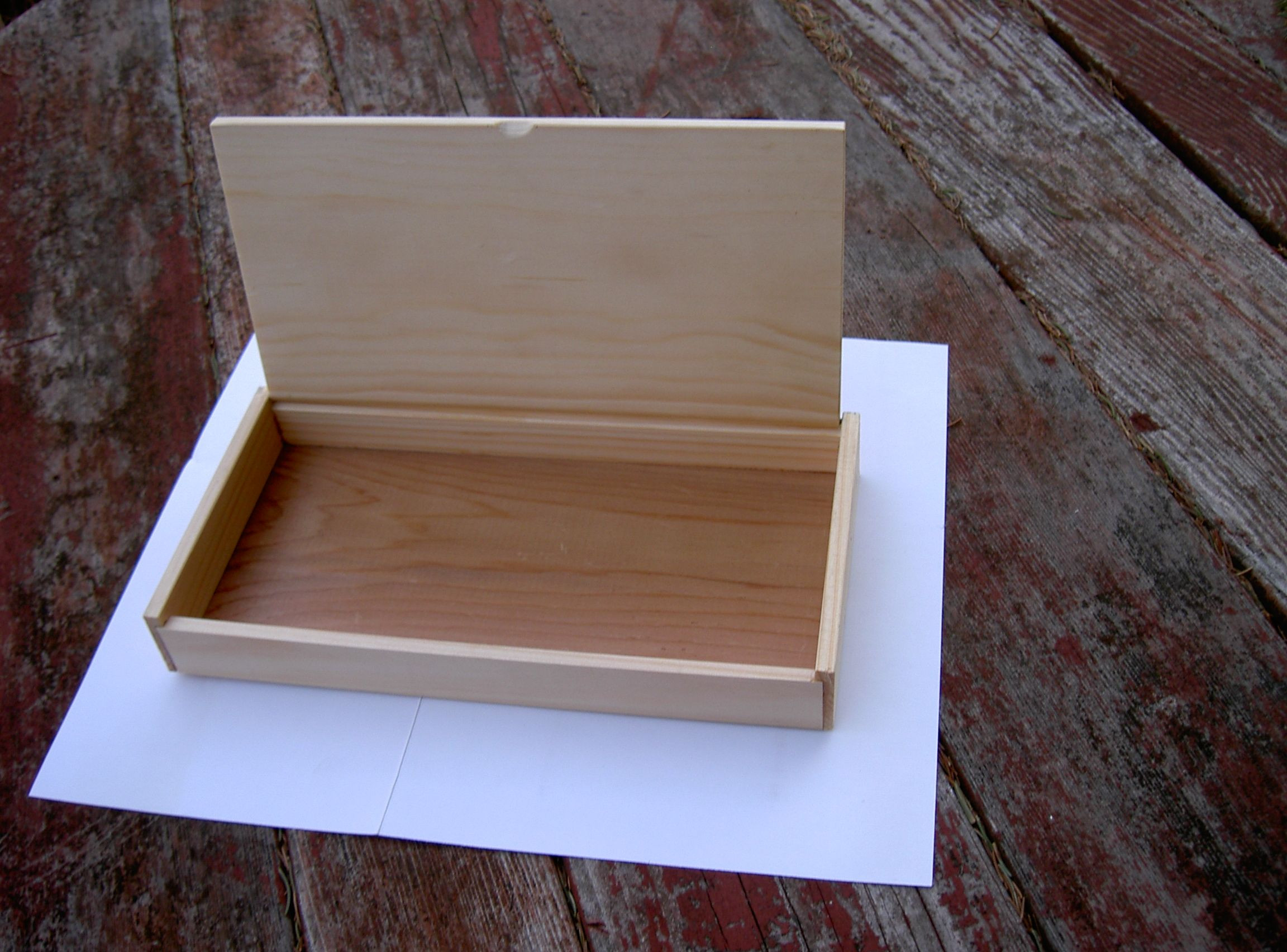 DIY Wooden Box With Hinged Lid
 Wooden Box with hinged lid
