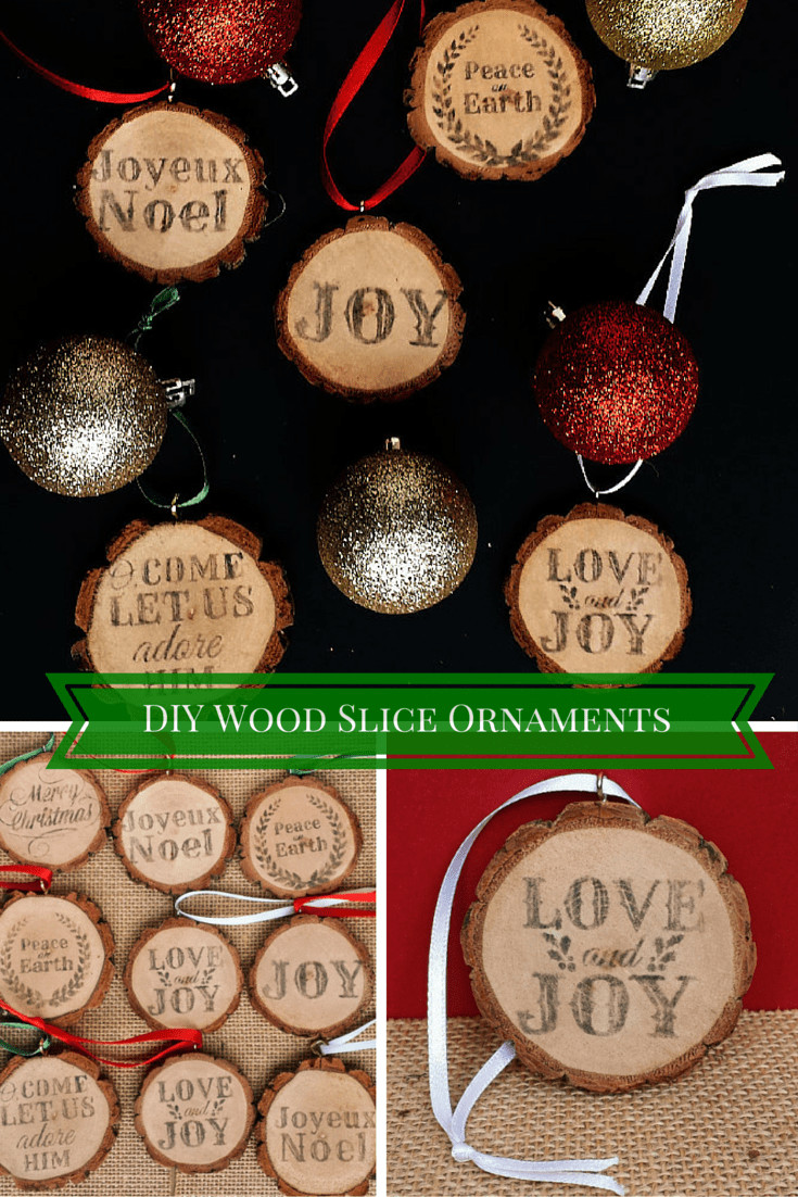 DIY Wooden Christmas Ornaments
 DIY Rustic Wood Slice Christmas Ornaments