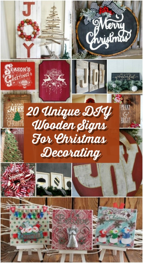 DIY Wooden Christmas Signs
 20 Unique DIY Wooden Signs For Christmas Decorating DIY