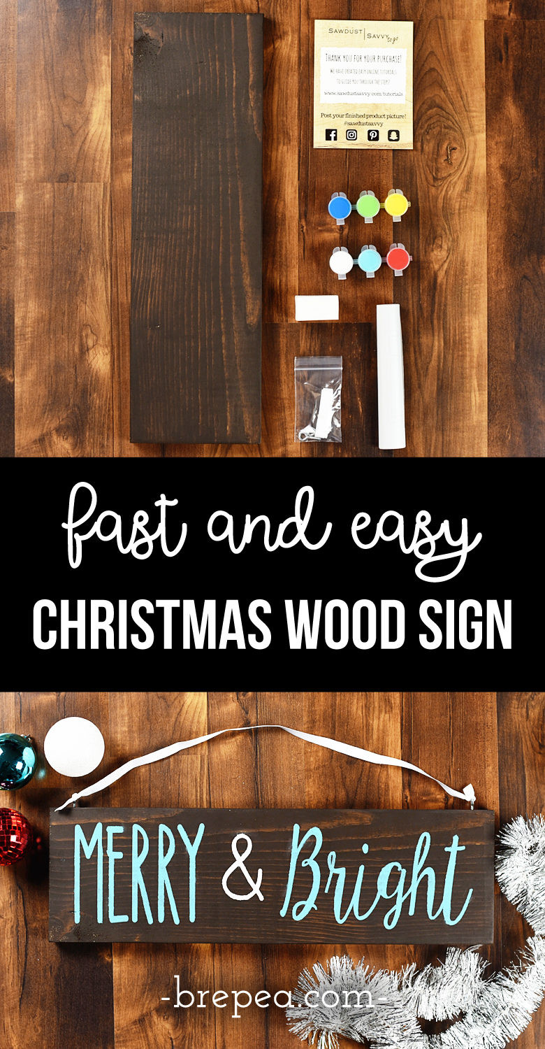 DIY Wooden Christmas Signs
 Fast and Easy "Merry & Bright" Christmas Wood Sign DIY