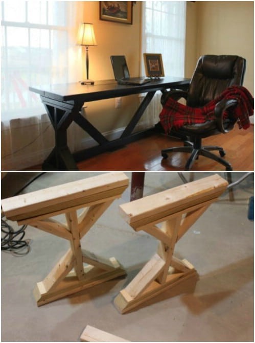 DIY Wooden Desk
 50 Decorative DIY Desk Solutions And Plans For Every Room