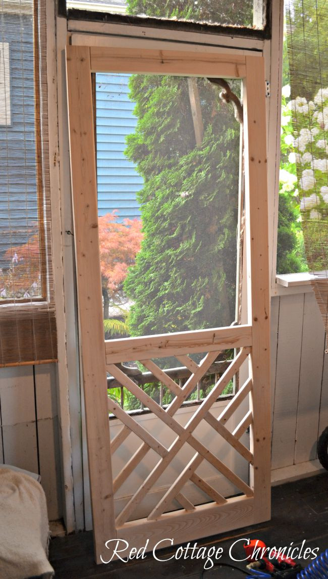 DIY Wooden Doors
 DIY Wood Screen Door Tutorial Red Cottage Chronicles