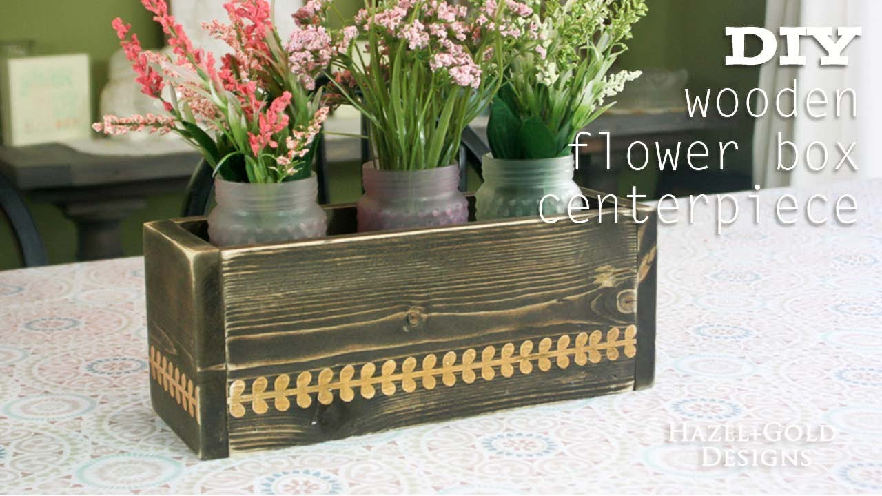 DIY Wooden Flower Box
 DIY Wooden Flower Box Centerpiece