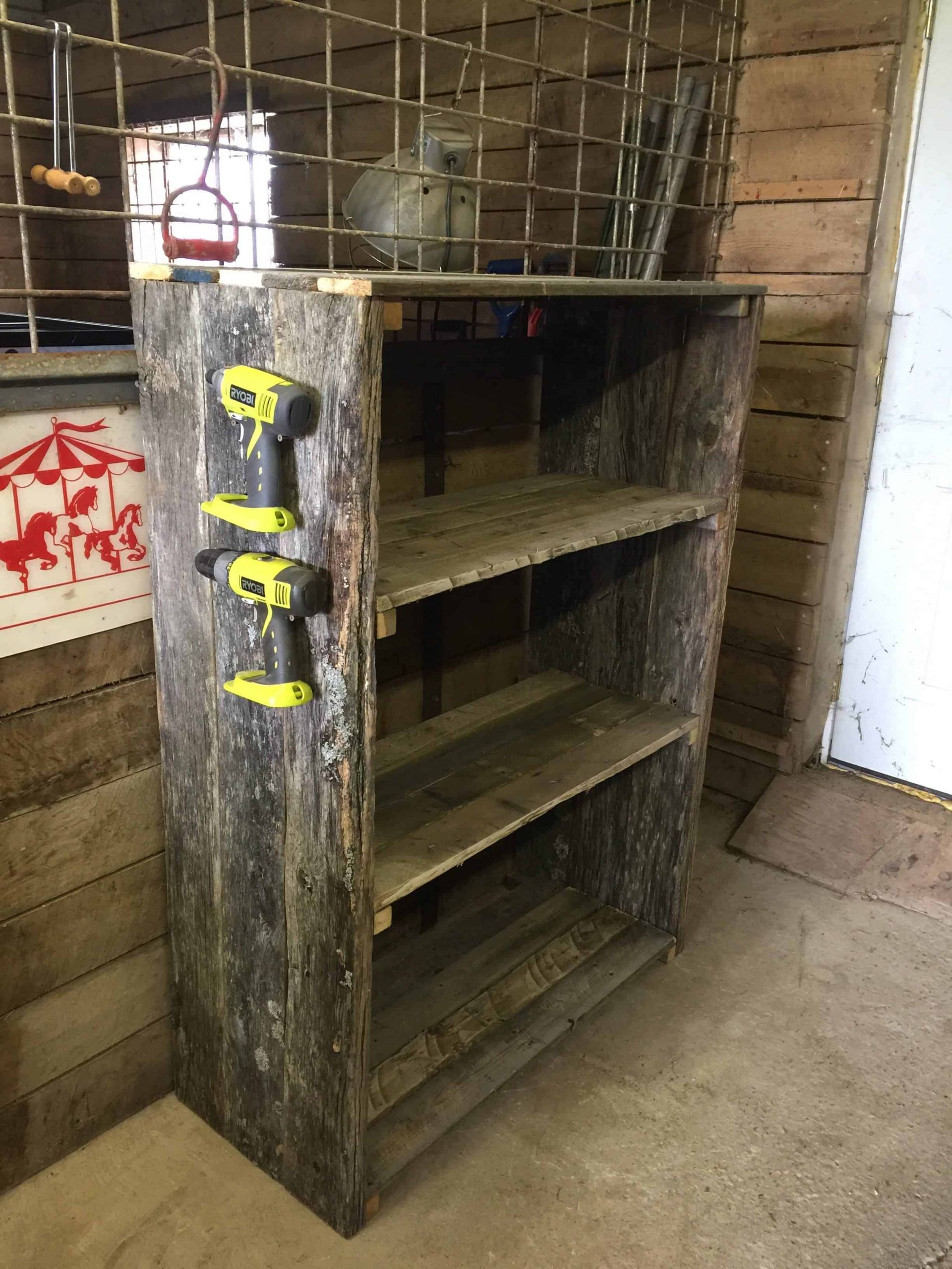 DIY Wooden Pallet Shelves
 Easy DIY Pallet Barn Shelves • 1001 Pallets