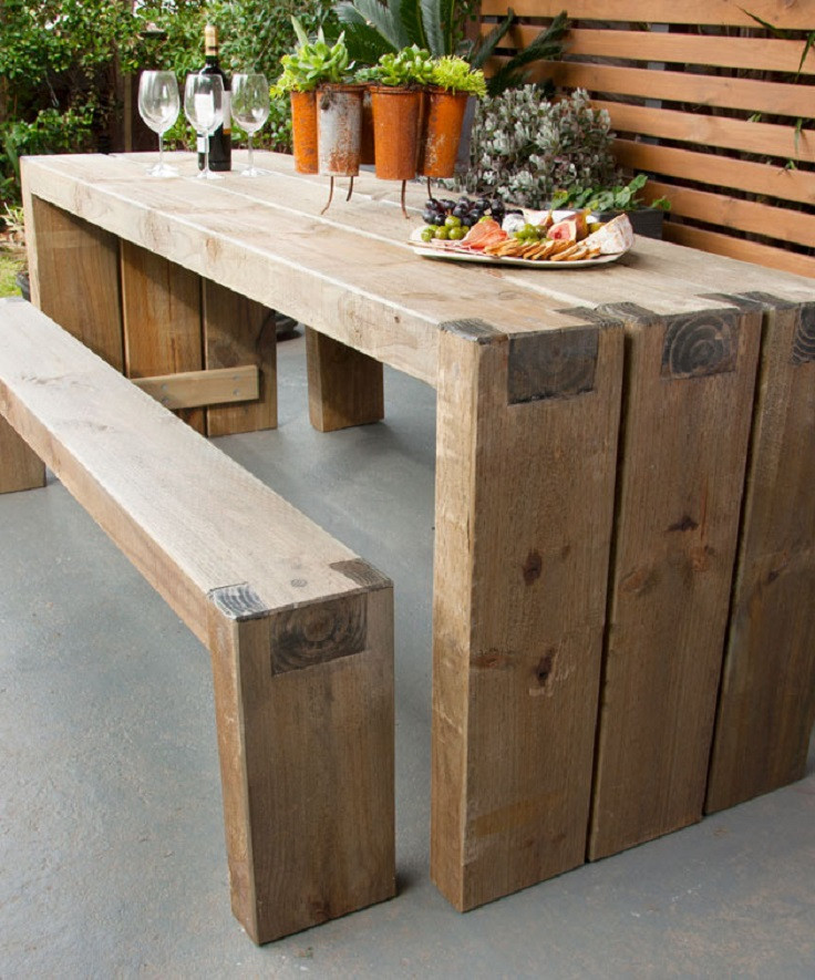 DIY Wooden Patio Table
 10 Wooden DIY Projects to Embellish Your Backyard for