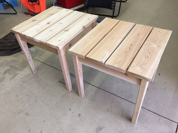 DIY Wooden Patio Table
 Simple Outdoor Side Table With images