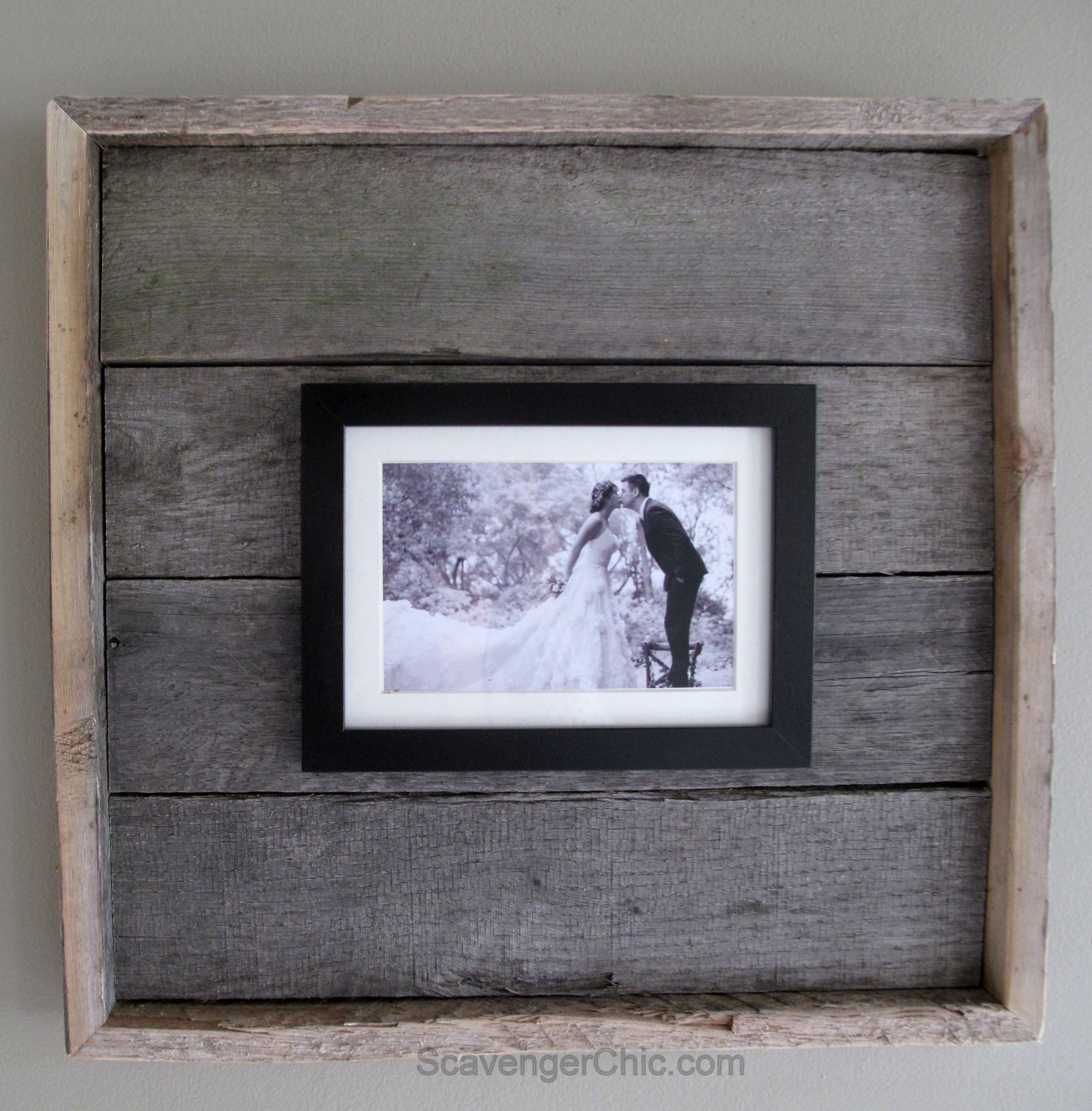 DIY Wooden Picture Frame
 Easy diy Pallet Wood Frame 013 – Scavenger Chic