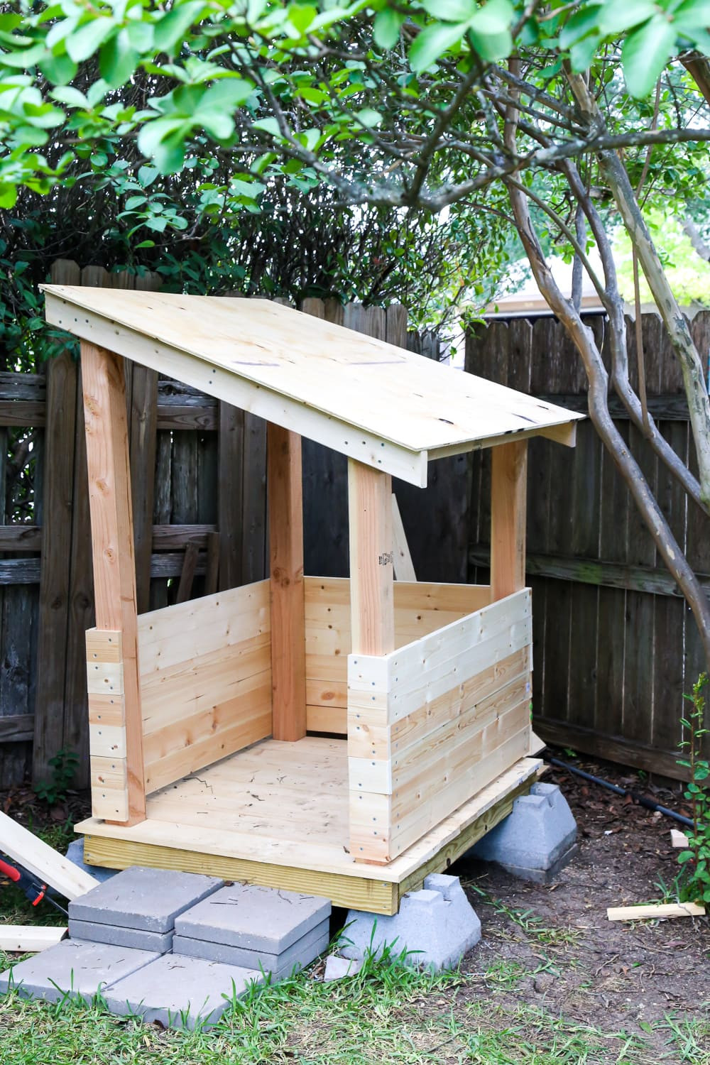 DIY Wooden Playhouse
 Easy DIY Backyard Playhouse Love & Renovations