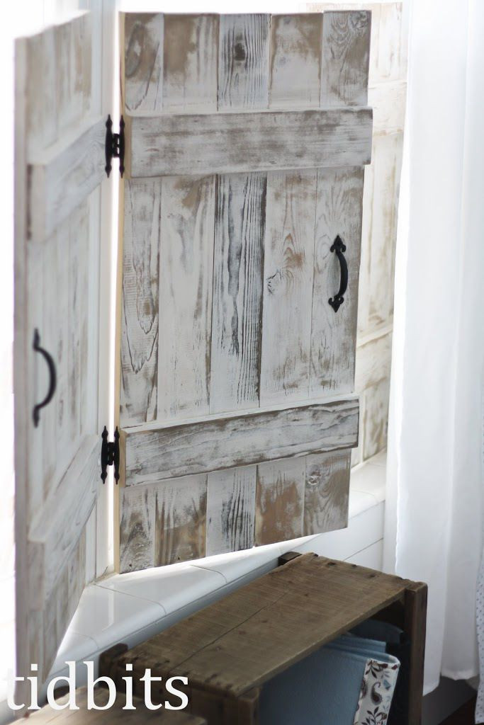 DIY Wooden Shutters Interior
 Cottage Fresh Girls Bedroom