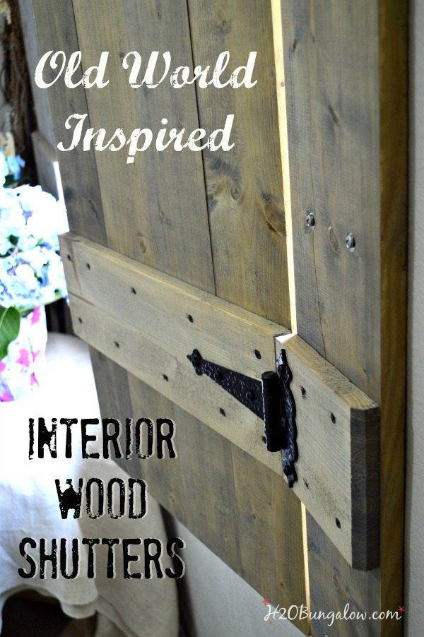 DIY Wooden Shutters Interior
 Monday Inspiration Linky Party your homebased mom
