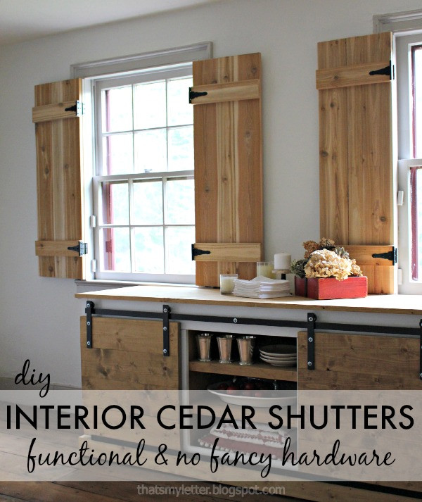 DIY Wooden Shutters Interior
 DIY Interior Cedar Shutters Pretty Handy Girl