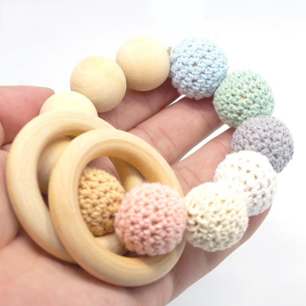 DIY Wooden Teething Ring
 20pcs Round Baby Teething Ring Unfinished Wooden Natural