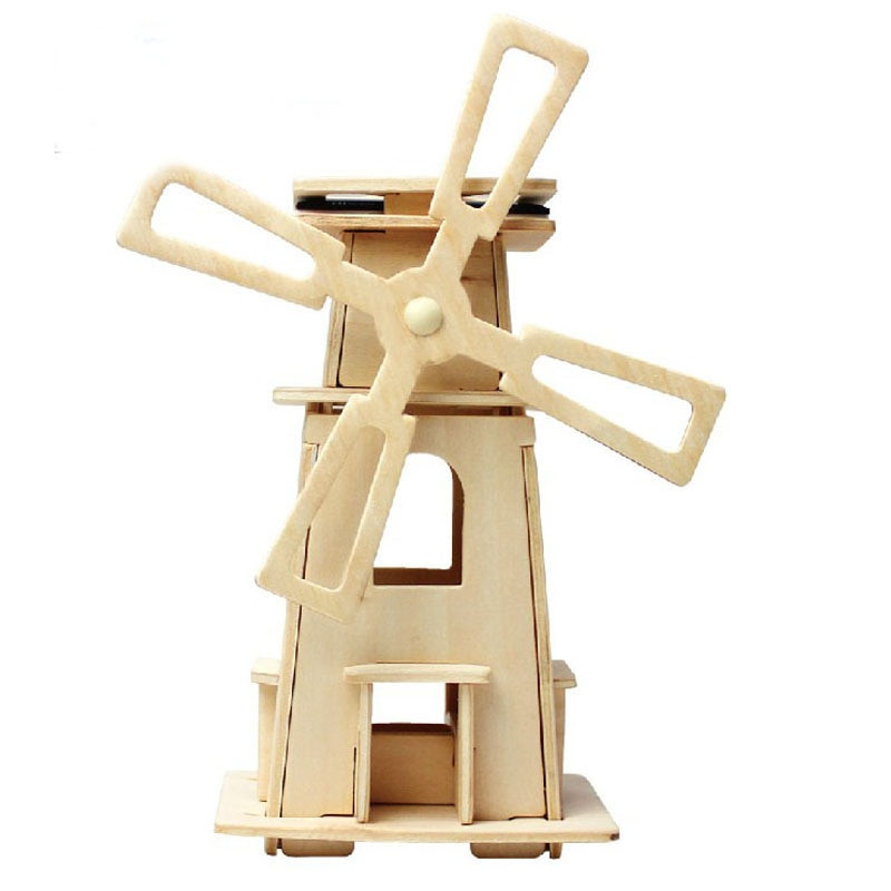 DIY Wooden Toys For Toddlers
 2016 DIY Windmill Wooden Solar Powered Toys Christmas Gift