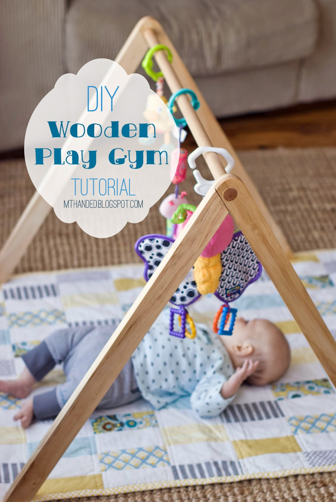 DIY Wooden Toys For Toddlers
 Empty Handed Wooden Baby Gym Tutorial