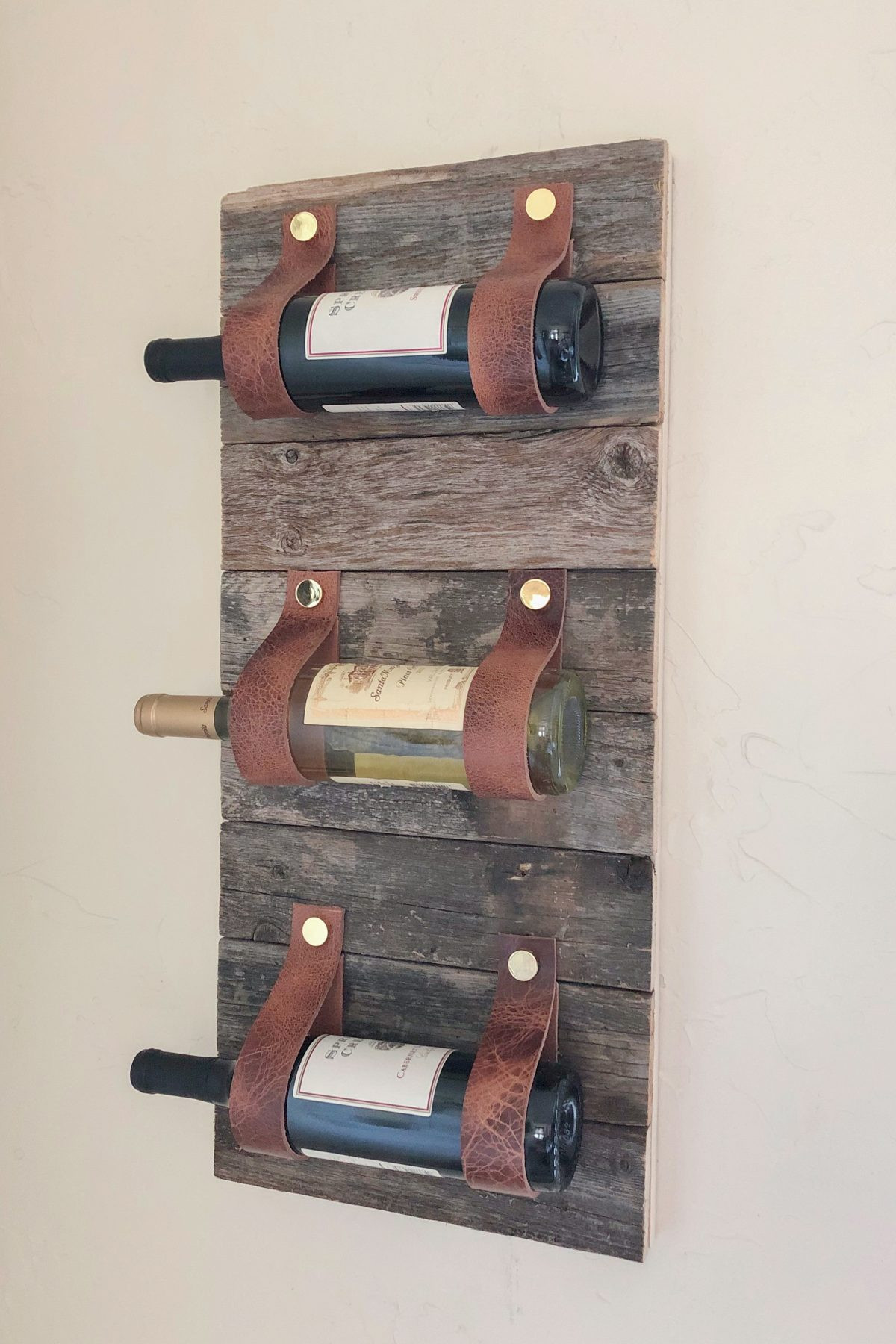 DIY Wooden Wine Rack
 DIY Wood and Leather Wine Rack Shanty 2 Chic