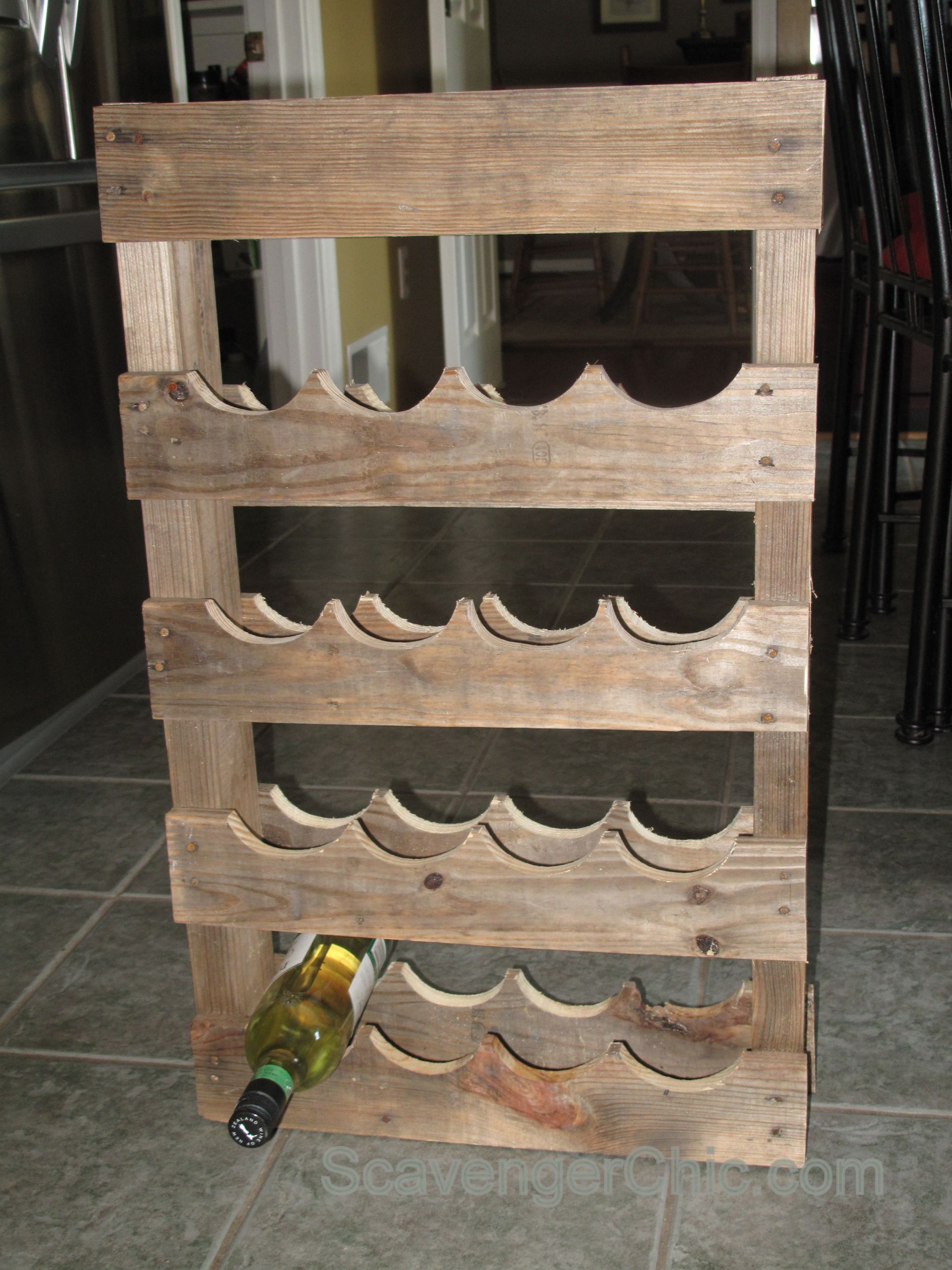 DIY Wooden Wine Rack
 Pallet Wood Wine Rack DIY – Scavenger Chic