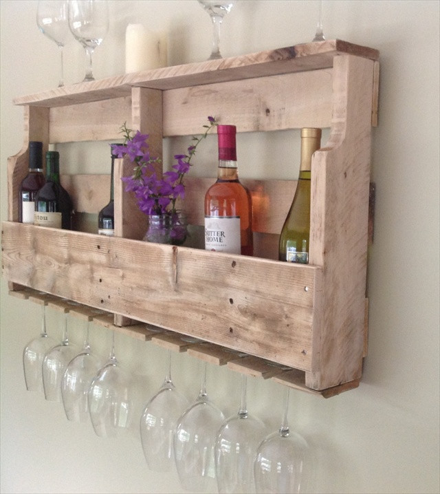 DIY Wooden Wine Rack
 DIY Pallet Wine Rack Shelf