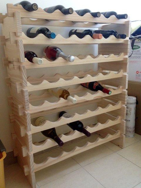 DIY Wooden Wine Rack
 Wooden Wine Rack DIY Assemble Wine Shelf Wood Holders